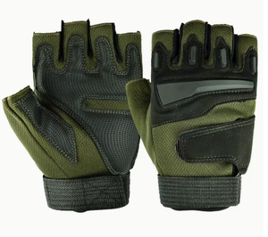 Gym Gloves Mesh Material Adjustable Wrist <b>Strap</b> for Weight Lifting Unisex Green Black Women Lightweight PU Half <b>Finger</b> Gym Glo - Product Image 5