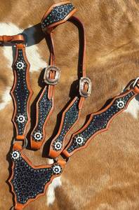 Ensemble de bridon et de harnais western en cuir fait main 2026 avec têtière et peitoral/collier – Qualité supérieure pour l'équitation, tailles personnalisées - Product Image 4