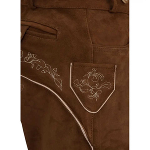 Men Lederhosen Bavarian Style Oktoberfest Wear Trachten Lederhosen Men Traditional Leather Shorts Supplier - Product Image 5