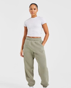 <b>Summer</b> Casual Baggy <b>Trousers</b> Loose Pants 100% Cotton Solid Color Sweatpants OEM Service Available Women Jogger Pant - Product Image 3