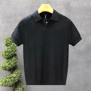 2026 Summer New <b>Men's</b> Short Sleeve for POLO <b>Shirt</b> Slim Business <b>T</b>-<b>Shirt</b> Lapel Texture Design - Product Image 6