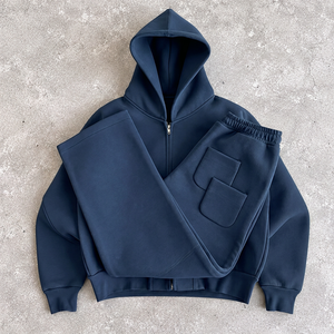 Conjunto Deportivo para Hombre al por Mayor en Europa, 350 GSM, Felpa Francesa, Corte Atlético, Conjunto Combinado para Compradores de Ropa - Product Image 3