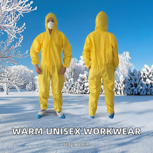 Traje de Protección Amarillo con Capucha para Adultos, Unisex, Material PP, Ropa de Trabajo Anticontaminación - Product Image 5