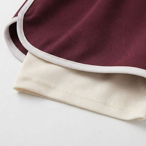 Shorts athlétiques 2 en 1 pour femmes, conçus avec une couche intérieure douce et confortable, ceinture confortable, coupe sportive tricotée. - Product Image 5