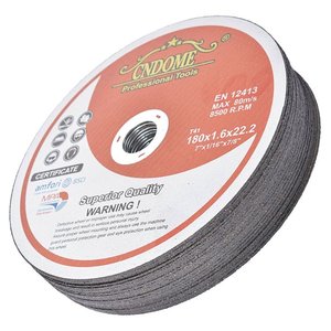 Disque de coupe abrasif en céramique d'alumine de 7 pouces (180 mm) pour meuleuse d'angle, personnalisable OEM, modèle Jaze Hardware CU, fabriqué à Taïwan - Product Image 1