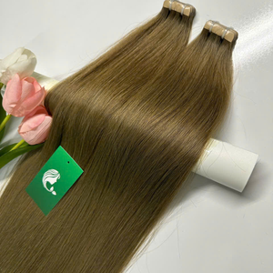 Cinta en cabello Natural liso con muchos colores Cabello humano virgen Precio al por mayor Longitud de 8-32 pulgadas - Product Image 1