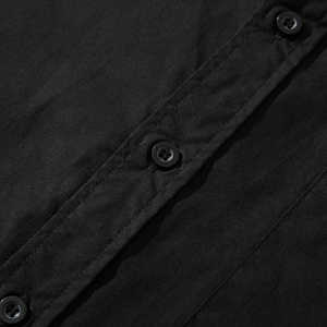 T-shirt noir à manches courtes et col rond pour homme, coupe oversize, couleur unie, délavé à l'acide, 100 % coton tricoté, tenue décontractée - Product Image 5