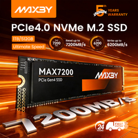 SSD Internal Gaming M.2 2280 PCIe 4.0 NVMe Kompatibel PS5 1TB 256GB 7200MB/s Kecepatan Tinggi