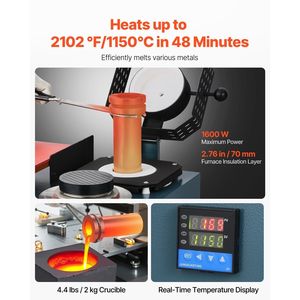 Macchina per microfusione sottovuoto all-in-one con porta di iniezione olio, forno di precisione e attrezzatura per gioielleria - Product Image 3