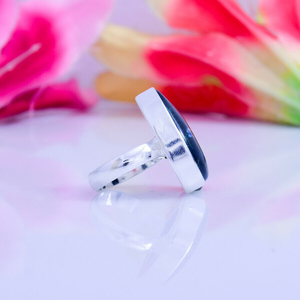 Bague en opale triple australienne en argent sterling 925, bijoux en opale triple australienne, cadeau pour mariage, anniversaire - Product Image 2