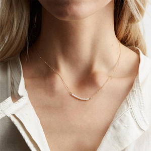 Nuevo Collar de Circonita con Diseño de Gota de Agua, Versión Coreana, Estilo Ligero y Lujoso, Diseño de Nicho INS, Colgante Simple de Alta Gama, Collares de Perlas - Product Image 1