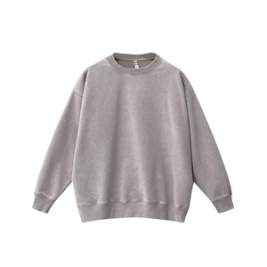 Sweat-shirt rose personnalisé à col rond pour homme, prix d'usine, haute qualité, couleur unie, manches longues. - Product Image 4