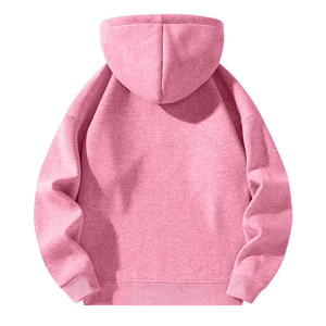 <b>Pink</b> Color High Quality Ladies Outerwear Baggy <b>Hoodies</b> Plus Size Long Sleeves Pullover Warm Drop Shoulder <b>Hoodies</b> For Women - Product Image 2