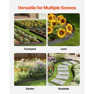 10 Confezioni di Bordature per Giardino in Lega di Alluminio da 60 Pollici, Resistenti alla Ruggine, Pieghevoli, per Paesaggistica, Forniture Robuste - Product Image 6