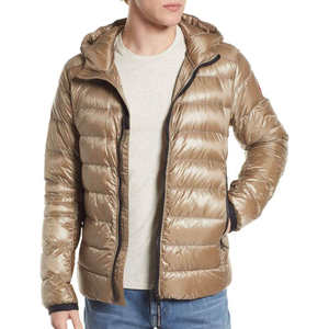 Veste matelassée à capuche dorée pour homme, coupe-vent, fermeture éclair sur le devant, manteau d'hiver décontracté, couleur unie, rembourrage en polyester, coupe ajustée - Product Image 6