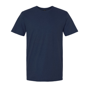 <b>Men's</b> <b>Navy</b> <b>Blue</b> Short Sleeve O-Neck <b>T</b>-<b>Shirt</b> Loose 100% Cotton Jersey Casual Solid Color Custom Front Design 230 Grams - Product Image 3