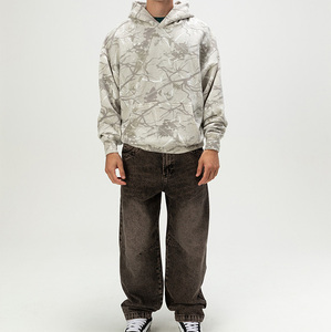 เสื้อฮู้ดดี้โอเวอร์ไซส์ผ้าฝ้ายฟลีซแบบยูนิเซ็กซ์ รุ่นใหม่มาแรง ลดราคาพิเศษ ดีไซน์เรียบง่าย เป็นมิตรต่อสิ่งแวดล้อม ระบายอากาศได้ดี มีกระเป๋าพิมพ์ลาย สไตล์โดดเด่น - Product Image 2