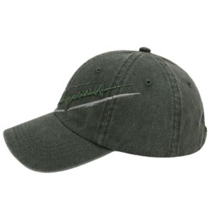 Gorra de Béisbol Vintage Color Verde Oliva Oscuro con Bordado 3D y Estampado Abstracto, Visera Curva Ajustable, Unisex, Logotipo Personalizado OEM ODM - Product Image 5
