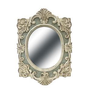 Miroir mural en bois sculpté vintage avec cadre orné, miroir décoratif antique - Product Image 2