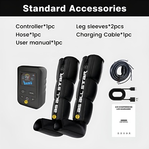 Masajeador de pies y piernas con compresión de aire, botas de recuperación de 4 cámaras, inalámbrico, USB, AS ALL STAR - Product Image 5