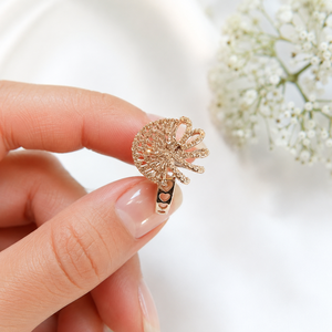 14K <b>Gold</b> Floral <b>Cocktail</b> <b>Ring</b> for Women Luxury Diamond Designer Flower <b>Ring</b> B2B Wholesale Jewelry Supplier - Product Image 1