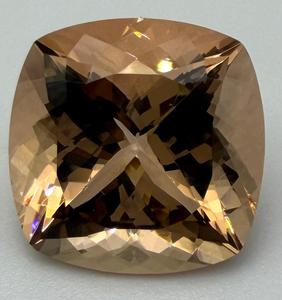 Pierre précieuse naturelle Morganite, taille coussin 16x16 mm, couleur pêche, pierre en vrac authentique pour la fabrication de bijoux - Product Image 4