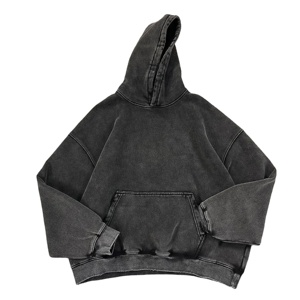 Professionnel Offre Spéciale hommes sweats à capuche lavé à l'acide personnalisation conception Logo unisexe vêtements décontractés hommes sweats à capuche 100% coton polaire - Product Image 1