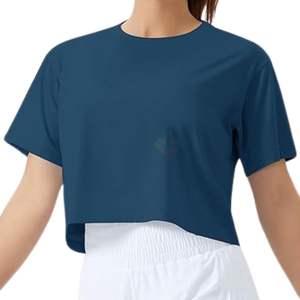 T-shirt de sport pour femme, coupe ample et décontractée, respirant et à séchage rapide, idéal pour le yoga et la course à pied – Nouvelle collection très prisée - Product Image 3