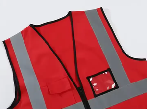 Veste haute visibilité multi-poches NESTA SPORTS de haute qualité, gilet de sécurité réfléchissant fluorescent pour les travailleurs du bâtiment - Product Image 5