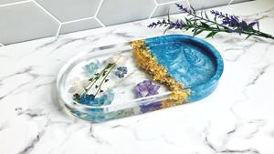 Plateau en résine professionnel personnalisé avec logo pour cadeaux d'entreprise et événements, plateau de service en gros, utilisation artistique artisanale - Product Image 5