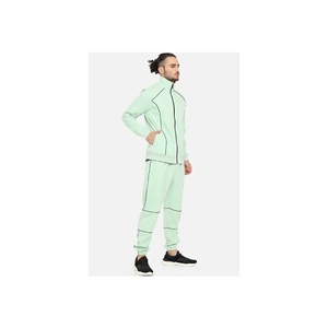 Conjunto Deportivo de Invierno para Hombre, Talla Grande, Sudadera con Capucha y Pantalones de Felpa de Algodón Grueso, Estilo Casual Urbano con Hombros Caídos - Product Image 3