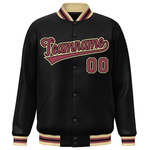 Chaqueta Varsity de Lona Impermeable Personalizada para Hombre con Cuello Alto y Logotipo Frontal - Estilo Urbano para Deportes de Equipo y Béisbol - Product Image 2