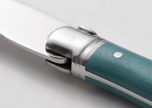 Ensemble de couverts rétro en acier inoxydable avec poignée turquoise, résistant au lave-vaisselle, idéal pour le camping et la table. - Product Image 2