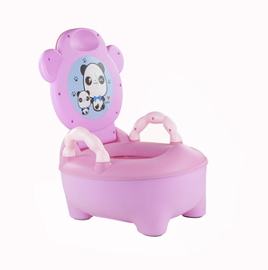 Vinh Nam Pink Panda Kids <b>Potty</b> Chair with Handles Cartoon Design for Babies and Toddlers Plastic Non-Slip Base - Product Image 5
