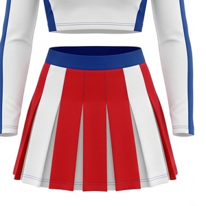 Conjuntos de Uniformes de Porristas con Brillo Metálico, Ropa de Actuación con Brillo Elegante, Colores Personalizados para Equipos, Spandex/Poliéster con Transferencia Térmica Frontal - Product Image 4
