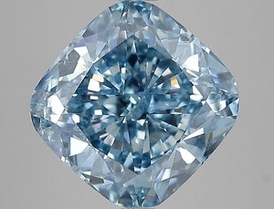 6.03ct <b>Cushion</b> Cut Lab Grown Diamond Fancy Vivid Blue SI2 IGI Certified CVD Loose Diamond Wholesale for Jewelry Making - Product Image 1