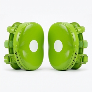 Cibles de boxe en cuir de vachette vert Dumela Parrot avec impression de logo personnalisée, écologiques et respirantes, équipement d'entraînement d'arts martiaux - Product Image 1