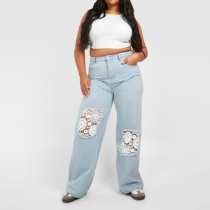 2026 High Waist Wide Leg Denim <b>Pants</b> With <b>Sequin</b> Embroidery Full Length Stonewashed Blue Women's Jeans - Product Image 4