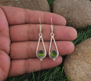 Wholesale 925 Sterling <b>Silver</b> Turquoise Luxury Engagement Drop Earrings Teardrop Open <b>Wire</b> Frame Handcrafted Fine Jewelry for - Product Image 3