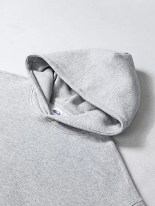 Sweat-shirt à capuche unisexe gris 320 GSM, coupe classique, en molleton de coton, pull décontracté avec poche avant, vêtement d'hiver, séchage rapide - Product Image 2