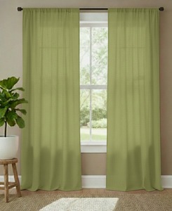 Rideau sur mesure 100 % coton à passe-tringles, couleur unie, style bohème, occultation élevée (70%-90%), anti-poussière, toutes saisons - Product Image 4