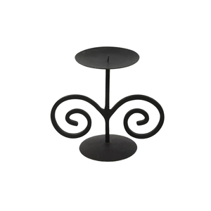 Nouveau porte-bougie décoratif en forme de cœur avec base et dessus en spirale, finition enduite, pour éclairage et décoration de table d'appoint - Product Image 4