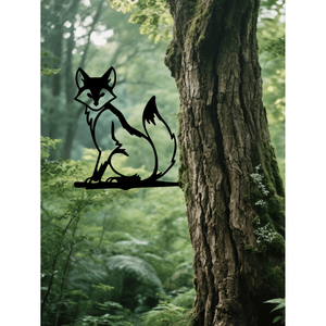 CIFbuy Decorazione Rustica Stile Fattoria, Arte Murale Vintage a Forma di Ceppo d'Albero, Insegna con Silhouette di Animale in Ferro Nero, Cartelli in Legno per Interni/Esterni - Product Image 5