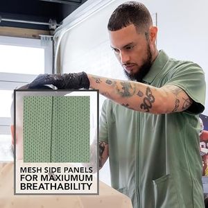 Men's Green Short Sleeve Zipper Vest Casual Breathable Polyester Outerwear Turn-<b>down</b> Collar Pockets Summer Wear - Product Image 4