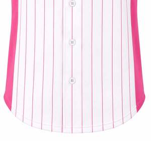 Precio al por mayor OEM: Camisetas de béisbol ligeras para adultos, transpirables, ecológicas, con logo personalizado, 100% poliéster, cuello corazón, de secado rápido. - Product Image 3