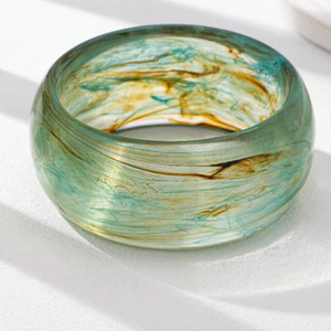 Bracelets Joncs Tendance en Résine de Luxe, Bijoux de Mode Féminins pour Fêtes et Cadeaux Chrétiens - Product Image 1