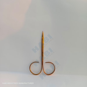 Ciseaux à cuticules professionnels en acier inoxydable courbés, de haute qualité, durables, avec anneau ouvert, ciseaux de manucure, logo personnalisé, beauté - Product Image 4