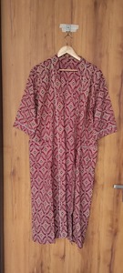 Kimono de Algodón con Estampado Geométrico Hecho a Mano - Product Image 2