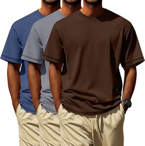 เสื้อยืดผู้ชายดีไซน์ใหม่ ผ้าฝ้ายใส่ได้ทุกวัน ดีไซน์เรียบง่าย ระบายอากาศได้ดี สวมใส่สบาย น้ำหนักเบา เหมาะสำหรับใส่ลำลองในฤดูร้อน จากผู้ผลิต - Product Image 1