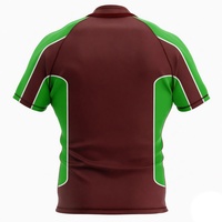 Maillot de rugby personnalisé par sublimation, imperméable, respirant, à séchage rapide, en polyester, pour équipes, avec sangle en T, vêtements de sport, conception OEM, impression en gros